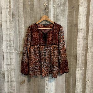{Anthro Sanctuary} Boho LS Blouse